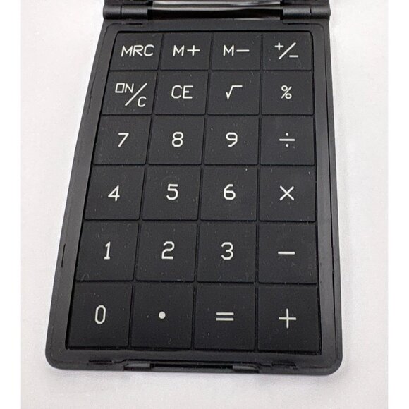 Vintage Micron Technology Solar Power Calculator Black Advertising Curved - Picture 5 of 6